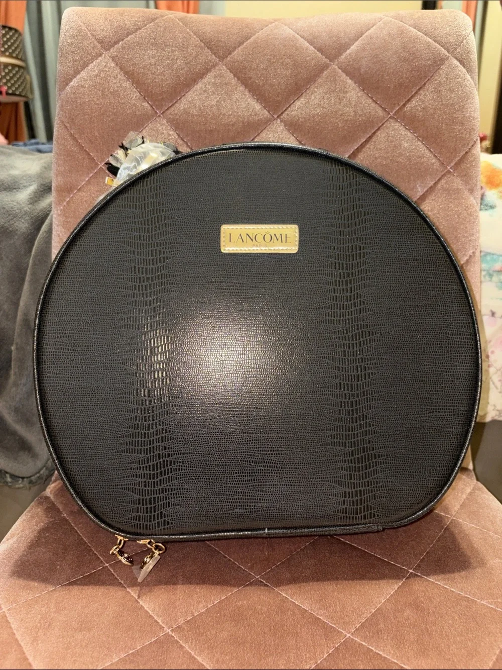 Lancôme Black Round Cosmetic Case
